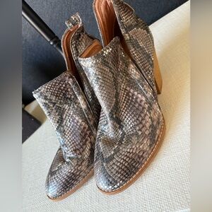 Jeffrey Campbell Snakeskin Ankle Boots
